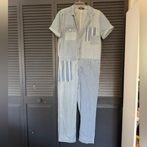 Paliskates denim vertical striped jumper